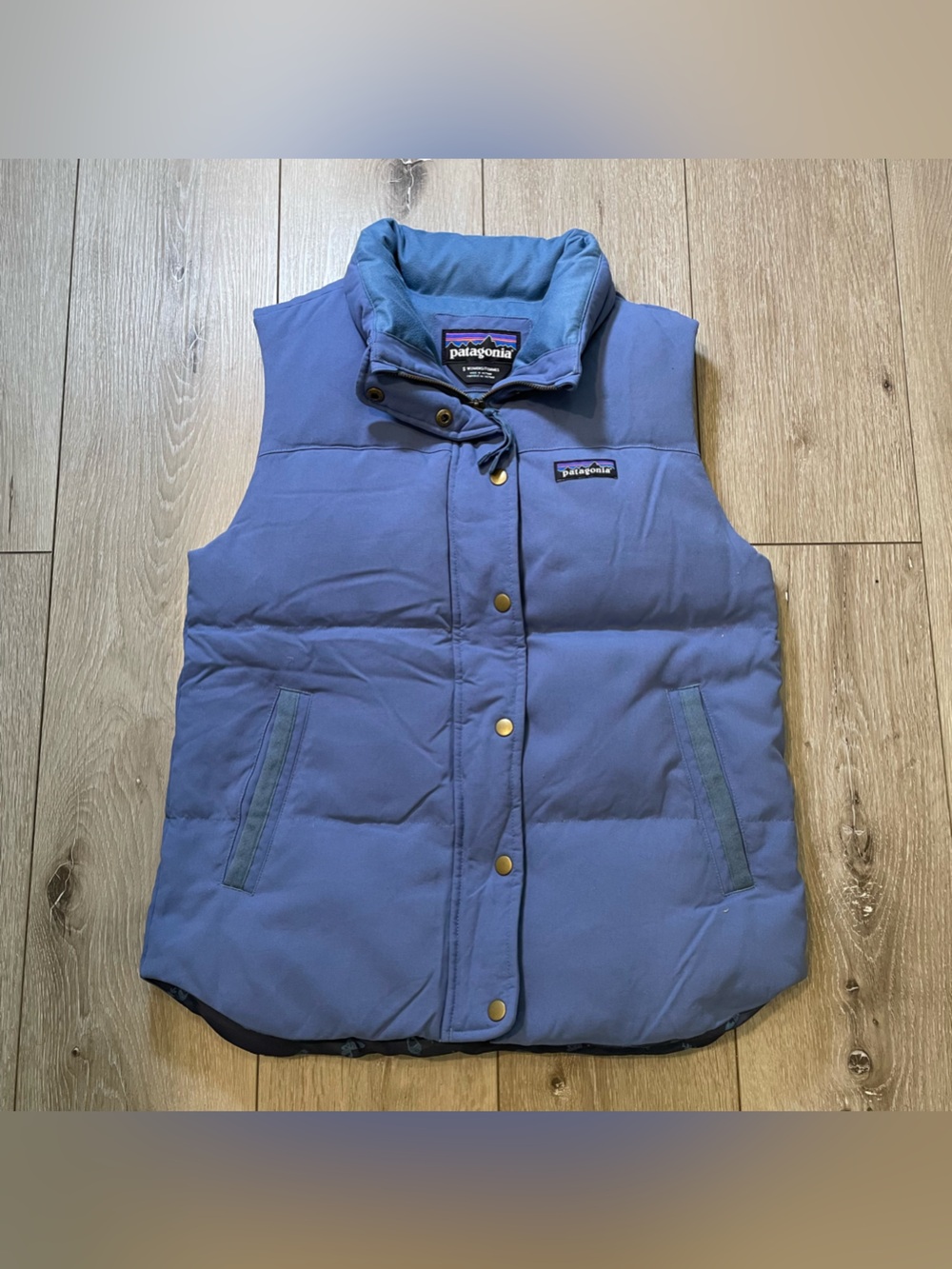 Patagonia Bivy Vest Woolly Blue Gorpcore Vintage Style Puffer Women’s S